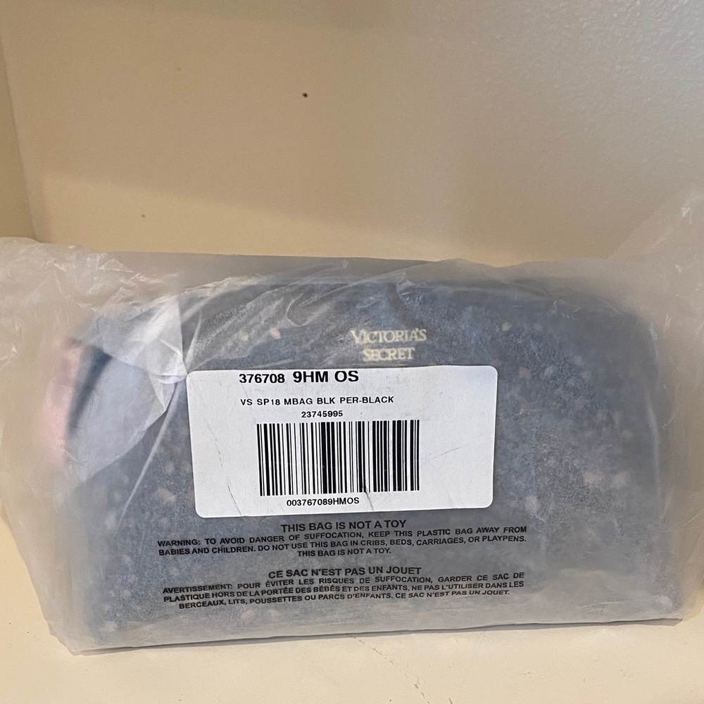 Victoria's Secret Shiny Black Cosmetic Case